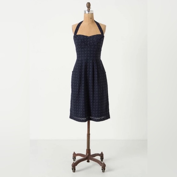 Girls from Savoy Eyelet Branch Halter Dress Sleeveless
Cotton A Line - Picture 2 of 3